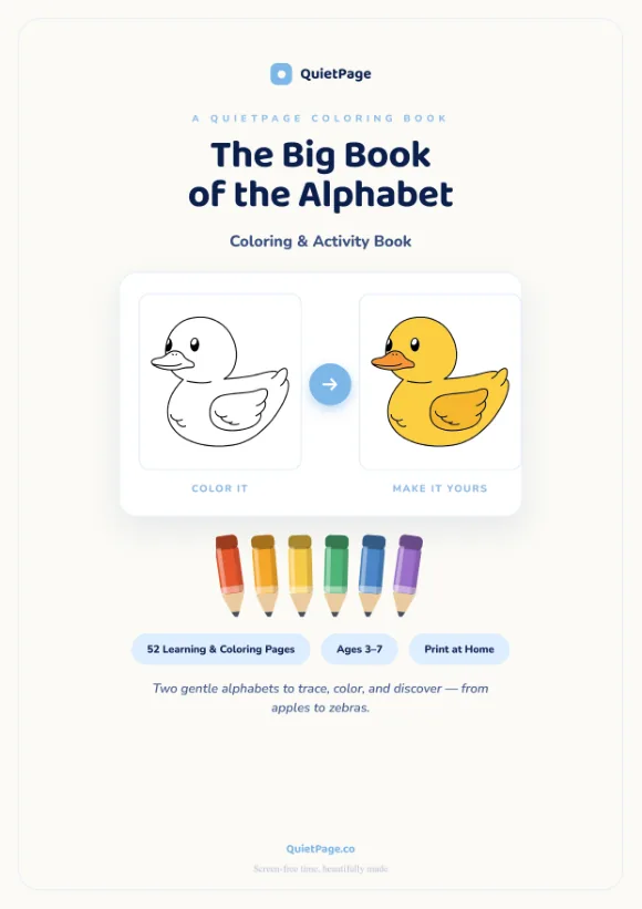 The Alphabet coloring book cover