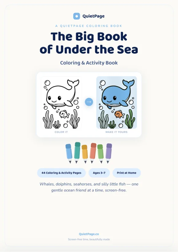 Under the Sea coloring book cover