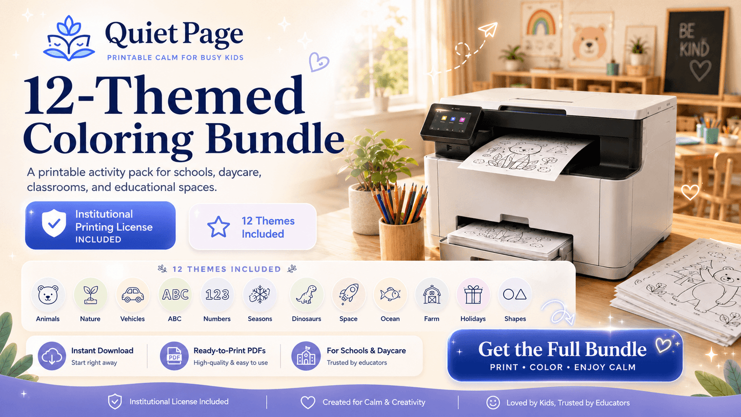QuietPage™ Classroom & Daycare Premium Unlimited Printing License