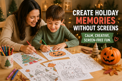 Quiet Page Holidays & Seasons Activity Bundle — 53 Screen-Free Printable Pages